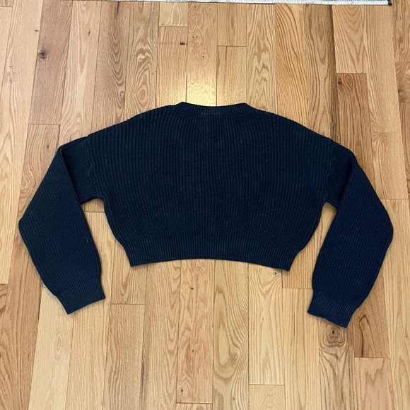 Navy Blue Urban Outfitters Cropped Cardigan - Picture 4 of 5